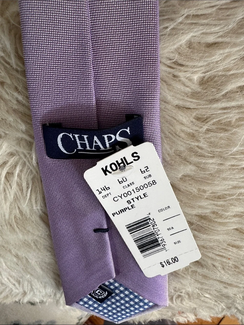 Chaps Purple Satin  Boys’/Youth Necktie”. Tie